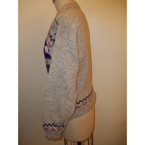 Woolrich Vintage Heather Gray Sampler Print Sweater M - Picture 2 of 12
